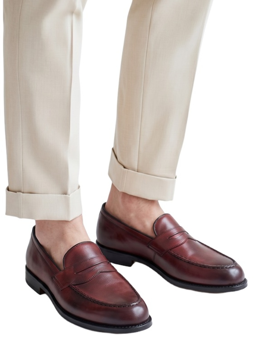 Allen Edmonds Randolph Merlot Penny Loafers Size 13E